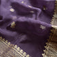 Mettalic Purple Tissue Silk Suit