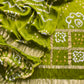 Heer Green Pure Gajji Silk Gharchola Bandhani Suit With Gold Lakdi Patta Weaving