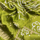 Heer Green Pure Gajji Silk Gharchola Bandhani Suit With Gold Lakdi Patta Weaving
