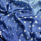 Heer Blue Pure Gajji Silk Bandhani Suit With Gold Lakdi Patta