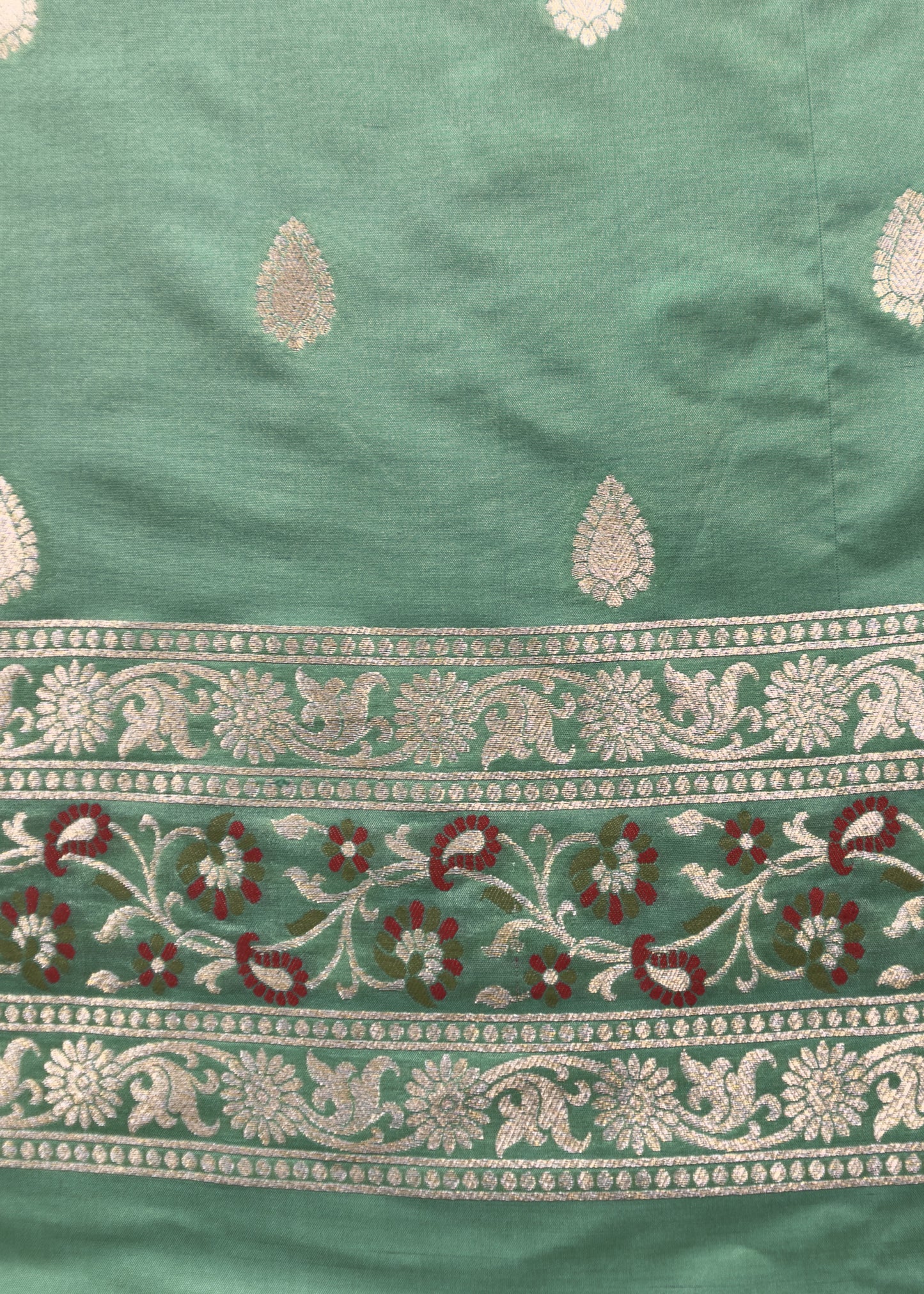 Handloom Paithani Weave Suit In Katan Silk