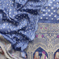 Heer Steel Blue Pure Gajji Silk Bandhani Suit With Gold Banarasi Weaving