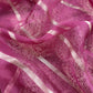 Pink Banarasi Silk Brocade Suit With Organza Dupatta