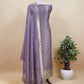 Banarasi Silk Brocade Suit With Organza Dupatta