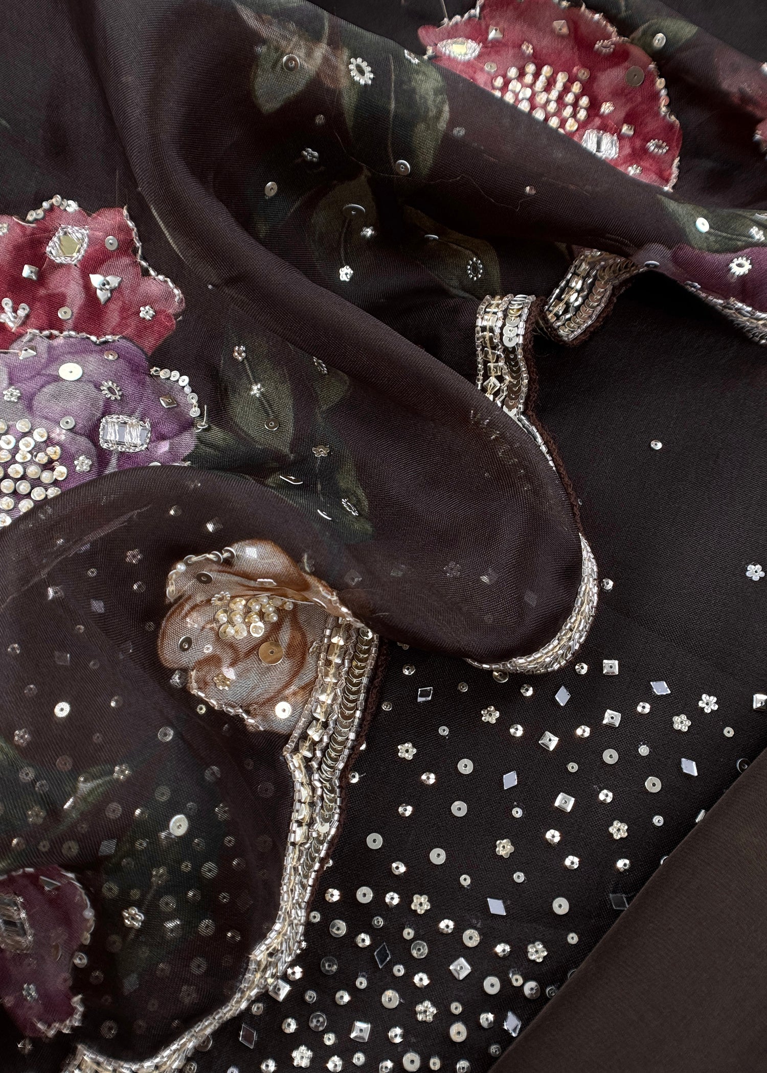 Premium quality kora silk unstitched suit with dupatta


