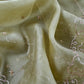 Olive Green Modern Aesthetic Organza Silk Suit with Rose gold Pitta Work