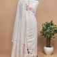 White Embroidered Cotton Suit With Patchwork