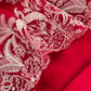 Kalasheel Luxe Red Handloom Organza Suit With Garden French Embroidery