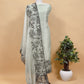 Heather Purple Handloom Intricate Embroidered Kora Silk Unstitched Suit With Dupatta
