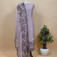 Heather Purple Handloom Intricate Embroidered Kora Silk Unstitched Suit With Dupatta