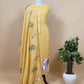 Mango yellow Summer Flamingo Tales Pure Mul Suit Fabric