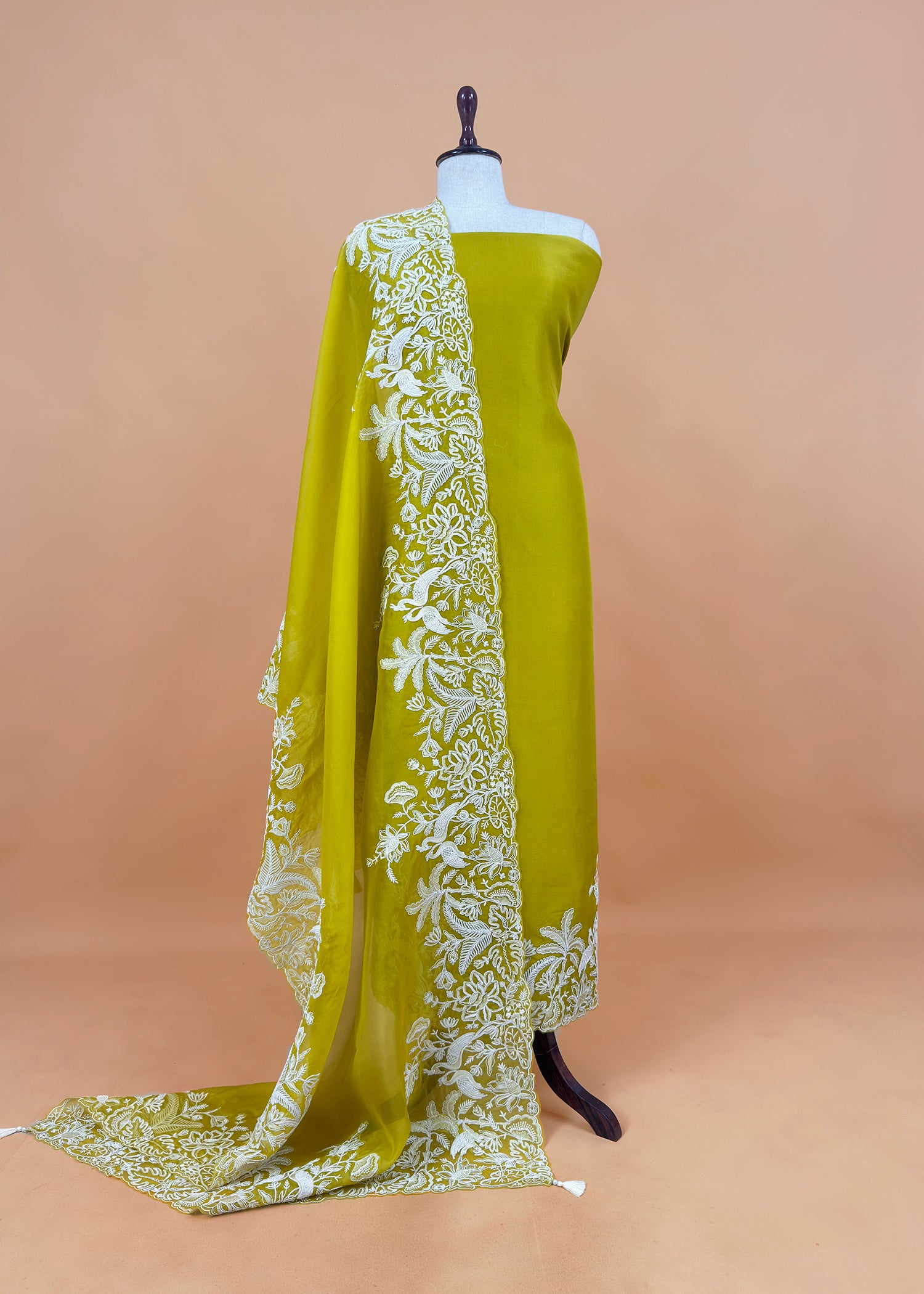 wedding wear organza suit set

