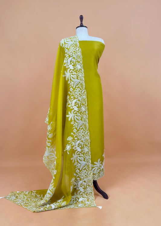 wedding wear organza suit set

