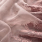 Pastel Pink Pure Handwoven Organza Three-Piece Suit With Parsi Embroidery