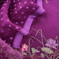 Purple Pure Mulmul Unstitched Suit With Kora Silk Dupatta