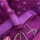 Purple Pure Mulmul Unstitched Suit With Kora Silk Dupatta