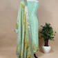 Green Pure Crushed Tissue-Silk Abstract Print Unstitched Dupatta-suit