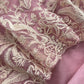 Kalasheel Luxe Lavender Handloom Organza Suit With Garden French Embroidery