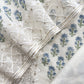 Blue Pure Mul Cotton Hand-block Print Suit With Gold And Resham Embroidery