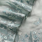 Iceberg Blue Pure Kora Silk Suit With Parsi Embroidery
