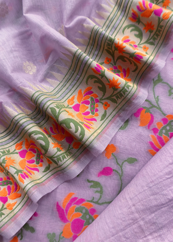 Handloom Banarasi Suit With Paithani Weaving