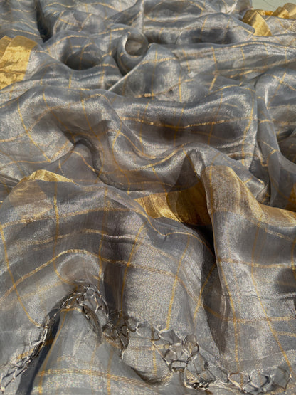 tissue Silk Saree With Zari Weaving


