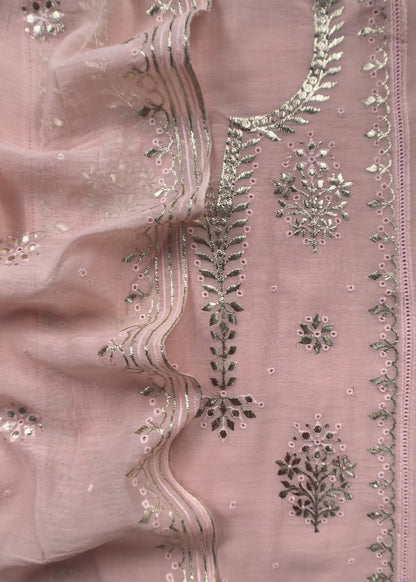 Summer wear suit pure mul chanderi fabric

