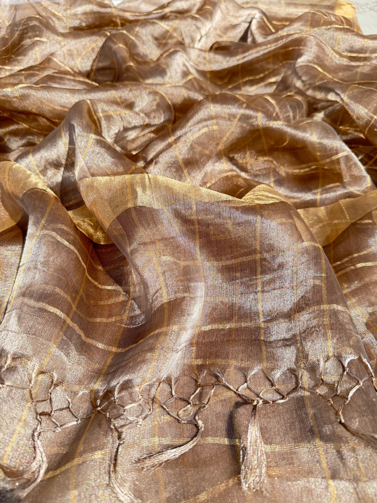 tissue Silk Saree With Zari Weaving

