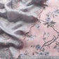 Pink Lavender Pure Crepe Digital Print Suit Fabric With Resham Embroidery And Lace Work