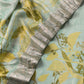 Green Pure Crushed Tissue-Silk Abstract Print Unstitched Dupatta-suit