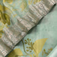 Green Pure Crushed Tissue-Silk Abstract Print Unstitched Dupatta-suit