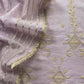 Lilac Pure Cotton Suit With Mirrors, Gota Patti And Dori Embroidery