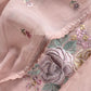 Kalasheel Luxe Flamingo Pink Handwoven Mul Suit Fabric With French Roses Embroidery