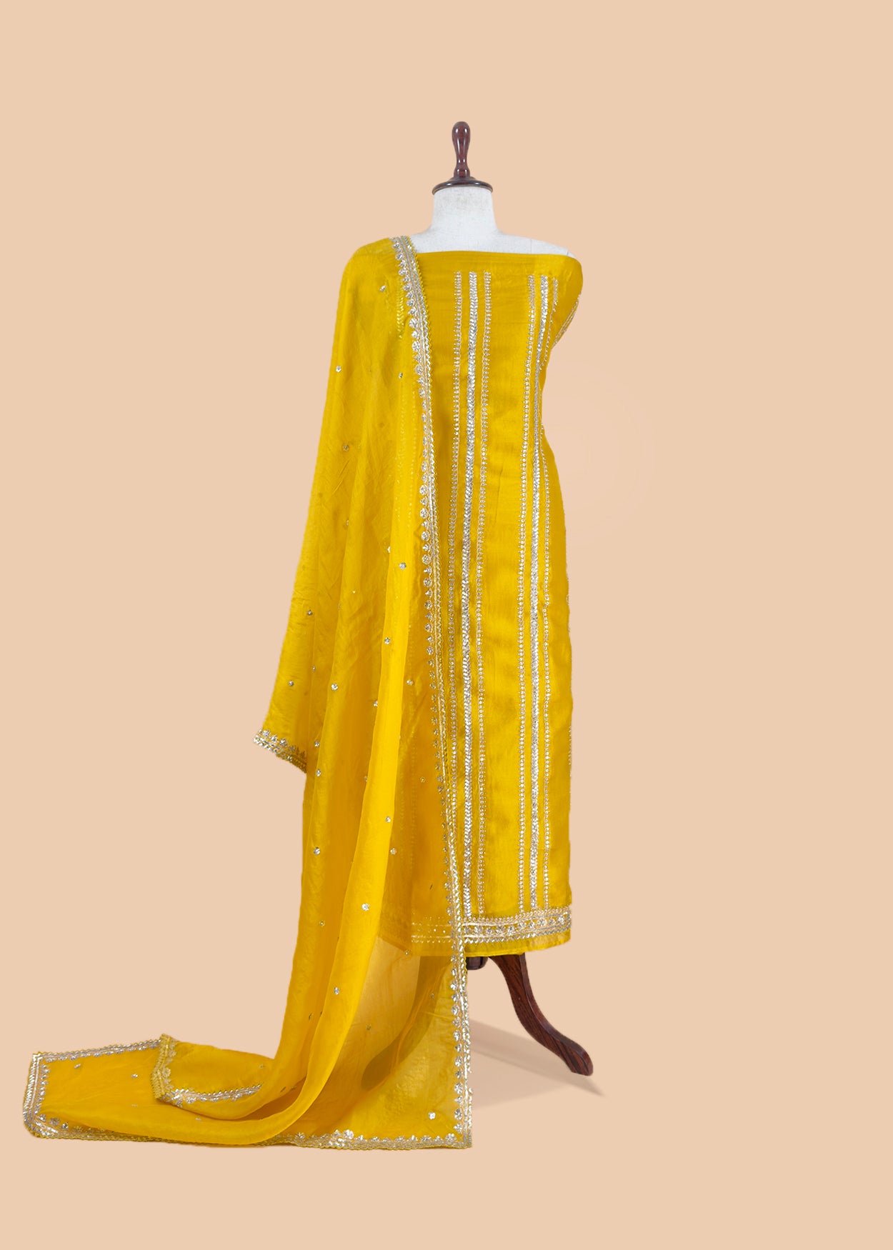 designer wear pure organza silk in red

