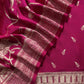 Kalasheel Luxe Royal Pink Handloom Munga Silk Suit With Shikagarh Gold Weaving