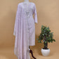 Lilac Pure Cotton Suit With Mirrors, Gota Patti And Dori Embroidery