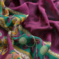 Pine Green Pure Maheshwari Silk Natraj Kalamkari Unstitched Suit Fabric