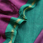 Pine Green Pure Maheshwari Silk Natraj Kalamkari Unstitched Suit Fabric
