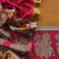 Maize Yellow Pure Maheshwari Silk Natraj Kalamkari Unstitched Suit Fabric