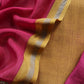 Maize Yellow Pure Maheshwari Silk Natraj Kalamkari Unstitched Suit Fabric