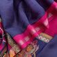 Burgundy Wine Pure Maheshwari Silk Natraj Kalamkari Unstitched Suit Fabric