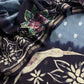 Blue Handpainted Hans and flowers Maheshwari Silk Suit With Banarasi Bootis