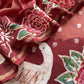 Brown Handpainted Hans and flowers Maheshwari Silk Suit With Banarasi Bootis