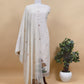 Corn Yellow Lotus Pichwai Jamdani Weaving Linen Chanderi Unstitched Suit