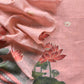 Orchid Pink Lotus Pichwai Jamdani Weaving Linen Chanderi Unstitched Suit