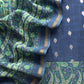 Blue And Green Maheshwari Silk Suit With Banarasi Bootis