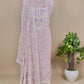 Pastel Pink Parsi Embroidered Unstitched Suit In Organza