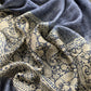 Indigo Paisley Block Print Pure Maheshwari Silk Unstitched Suit Fabric