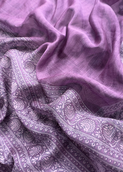 Purple Tulip Maheshwari Silk Unstitched Suit With Dupatta