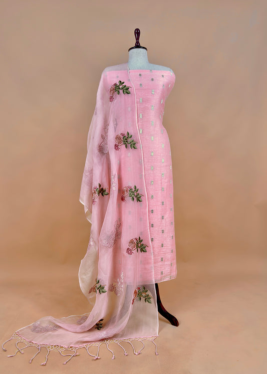 linen unstitched suit gifting for woman

